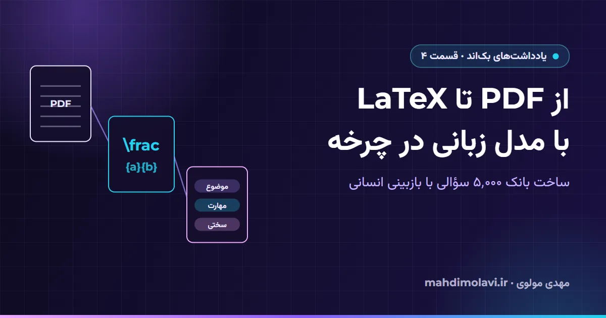 یادداشتهای بکاند ۴: تبدیل PDF به LaTeX با یک مدل زبانی در چرخه