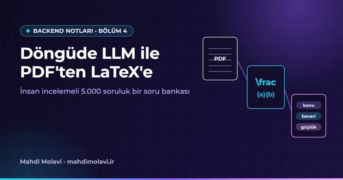 Backend Notları 4: Döngüde LLM ile PDF'ten LaTeX'e