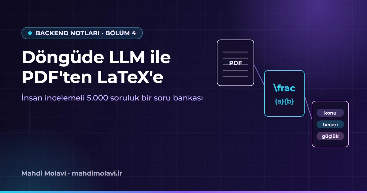 Backend Notları 4: Döngüde LLM ile PDF'ten LaTeX'e