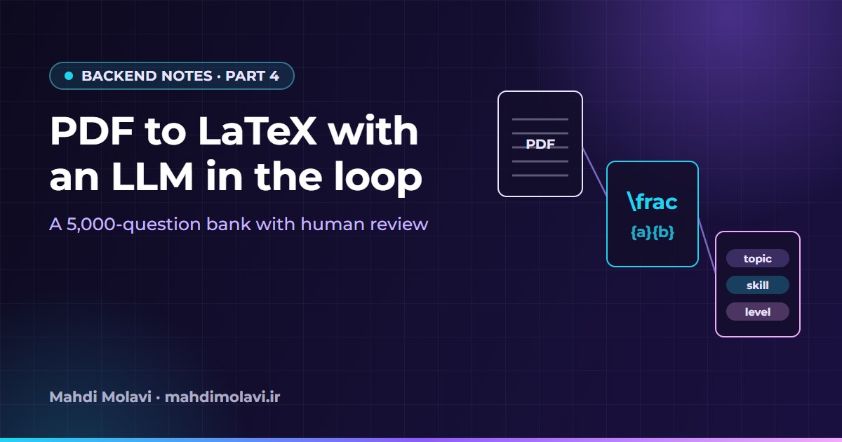 Backend Notes 4: PDF to LaTeX with an LLM in the Loop