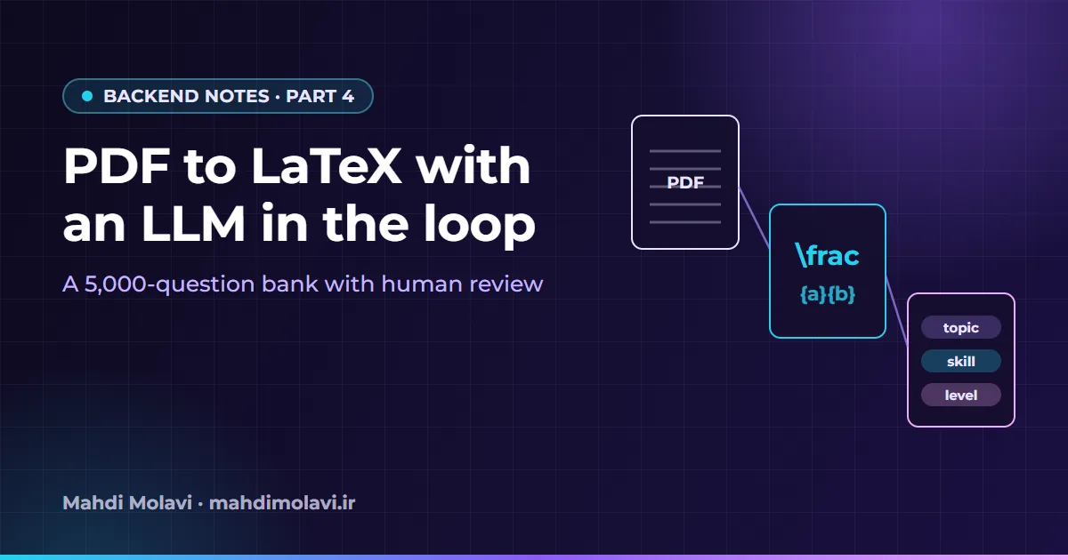 Backend Notes 4: PDF to LaTeX with an LLM in the Loop