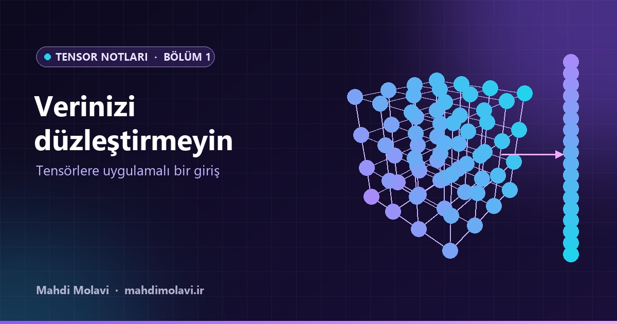 Tensor Notları 1: Verinizi Düzleştirmeyi Bırakın