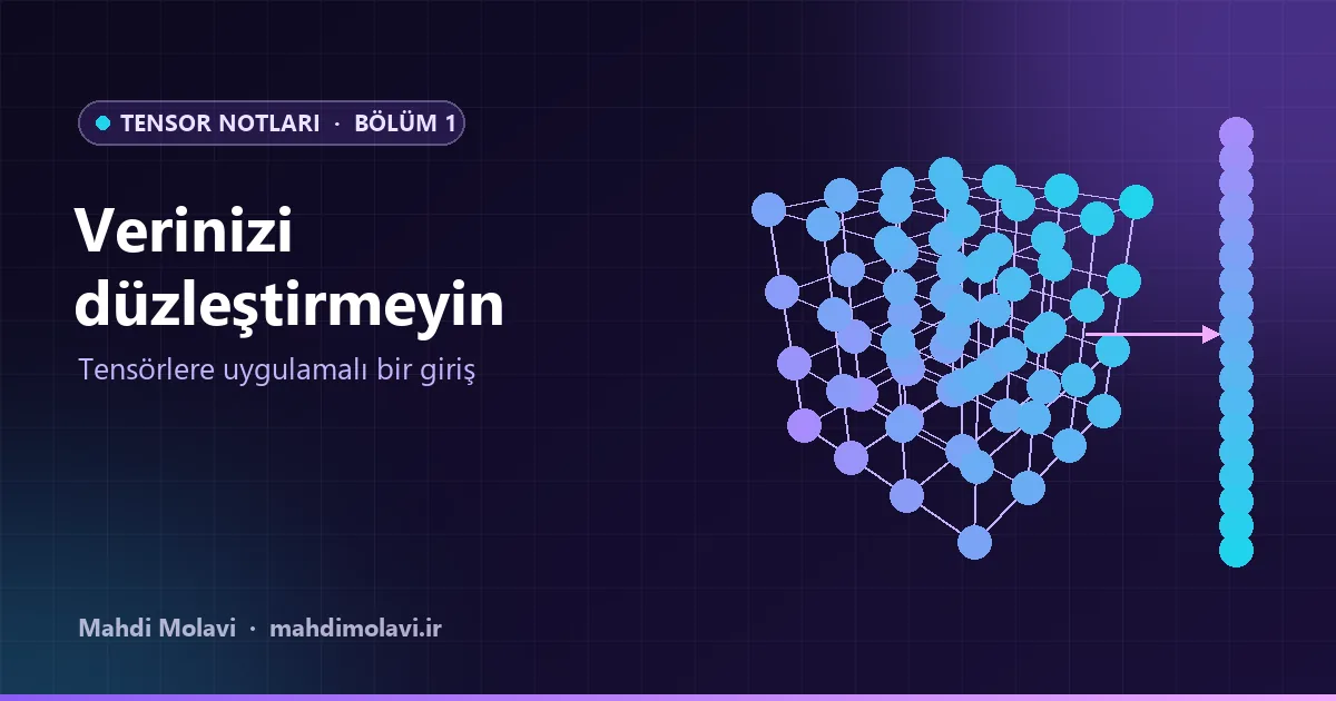 Tensor Notları 1: Verinizi Düzleştirmeyi Bırakın