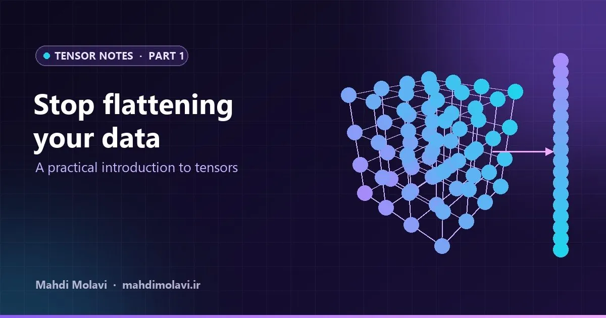 Tensor Notes 1: Stop Flattening Your Data