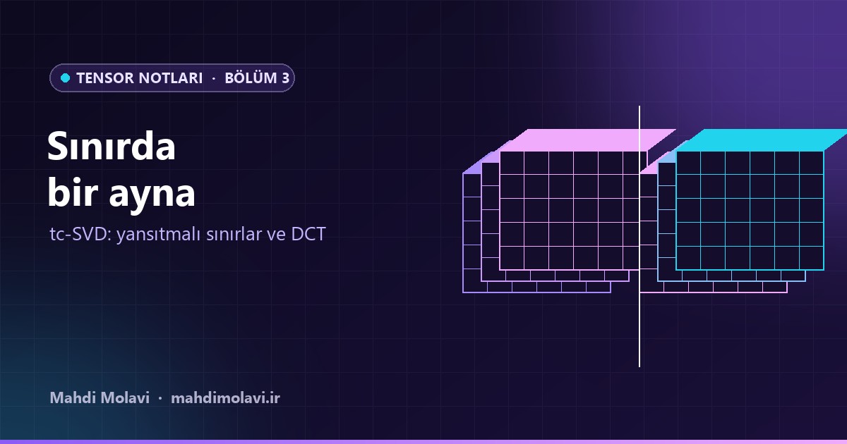 Tensor Notları 3: tc-SVD, Ayna Sınırlı Bir Tensör SVD'si