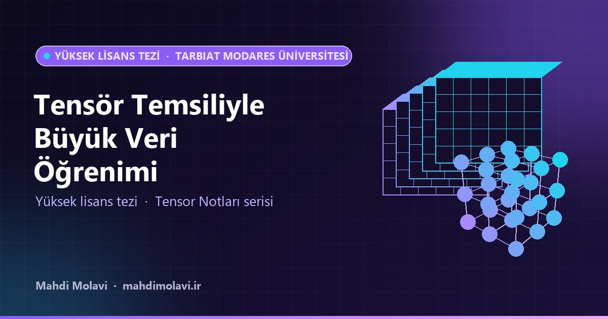 Tensör Temsiliyle Büyük Veri Öğrenimi